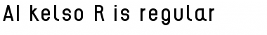 AI kelso R is regular Font