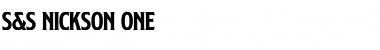 Download SS Nickson One Font Download SS Nickson One Font