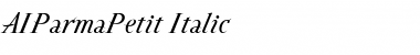 AIParmaPetit Italic Font