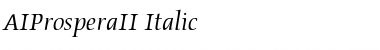 AIProsperaII Italic Font