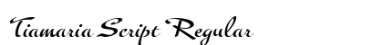 Tiamaria Script Regular preview