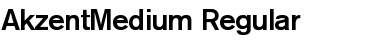 AkzentMedium Regular Font