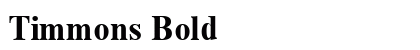 Timmons Bold preview
