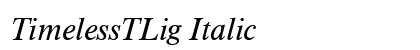 TimelessTLig Italic preview