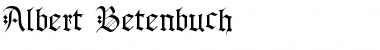 Albert Betenbuch Font