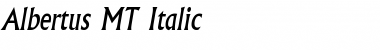 Albertus MT Italic Font