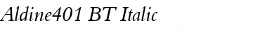 Aldine401 BT Italic Font