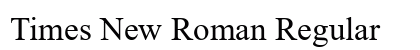 Times New Roman Regular Preview