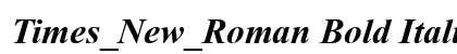 Times_New_Roman Bold Italic Preview