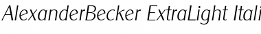 Download AlexanderBecker-ExtraLight Font