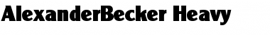 AlexanderBecker-Heavy Regular Font