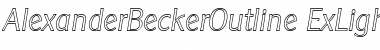 Download AlexanderBeckerOutline-ExLight Font Download AlexanderBeckerOutline-ExLight Font