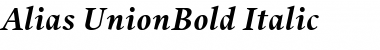 Alias UnionBold Italic Regular Font