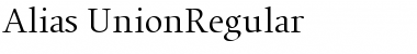 Download Alias UnionRegular Font