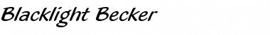 Blacklight Becker Regular Font