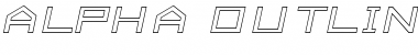ALPHA OUTLINE Italic Font ALPHA OUTLINE Italic Font