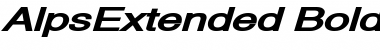 AlpsExtended BoldItalic Font AlpsExtended BoldItalic Font
