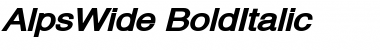 AlpsWide BoldItalic Font