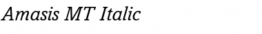 Amasis MT Italic Font