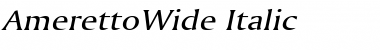 AmerettoWide Italic Font