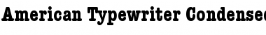 American Typewriter Condensed Bold Font