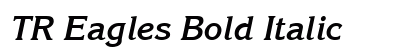 TR Eagles Bold Italic Preview