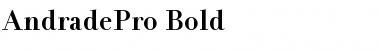 Andrade Pro Bold Font