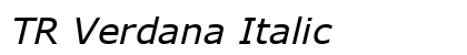 TR Verdana Italic Preview