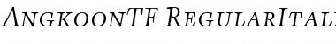 Download AngkoonTF-RegularItalicSC Font