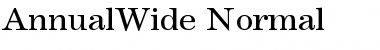 AnnualWide Normal Font