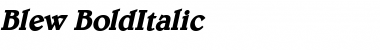 Blew BoldItalic Font