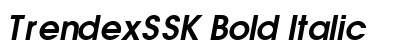TrendexSSK Bold Italic Preview