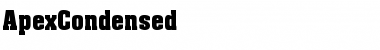 ApexCondensed Heavy Font ApexCondensed Heavy Font
