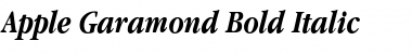 Apple Garamond Bold Italic Font