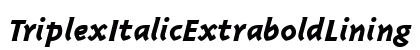 TriplexItalicExtraboldLining Italic preview