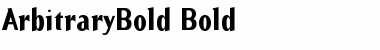 Download ArbitraryBold Font