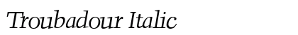 Troubadour Italic Preview