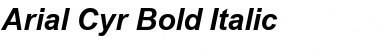 Arial Cyr Bold Italic Font