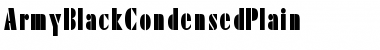 ArmyBlackCondensed Plain Font