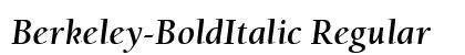 Berkeley-BoldItalic Regular preview