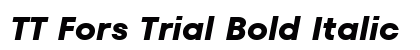 TT Fors Trial Bold Italic Preview