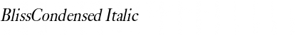 BlissCondensed Italic Font