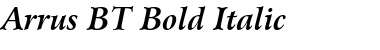 Arrus BT Bold Italic Font