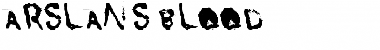 Arslan's Blood Regular Font