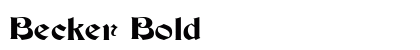 Becker Bold preview