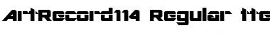 ArtRecord114 Font