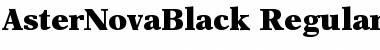 AsterNovaBlack Regular Font