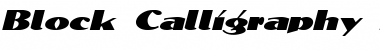 BlockCalligraphyExtended Italic Font