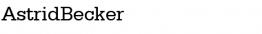 AstridBecker Regular Font AstridBecker Regular Font