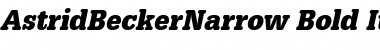 AstridBeckerNarrow Bold Italic Font AstridBeckerNarrow Bold Italic Font